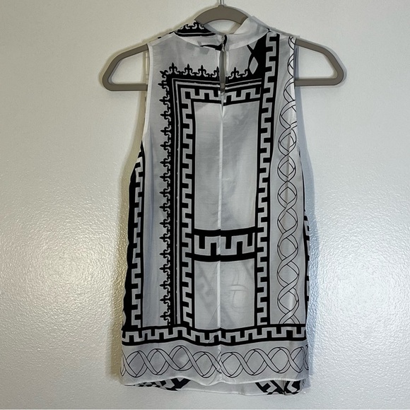 Reiss | Kaia sleeveless cowl neck printed blouse Women’s size 6 career business - Picture 7 of 13